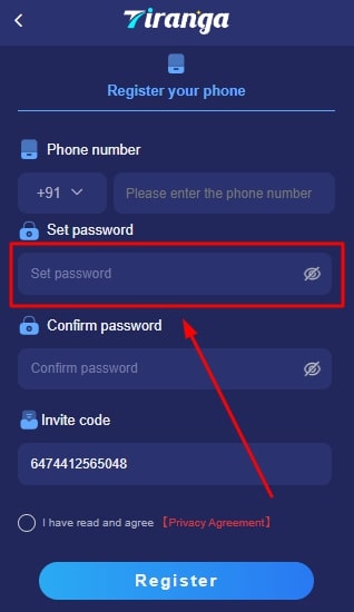 Type Password