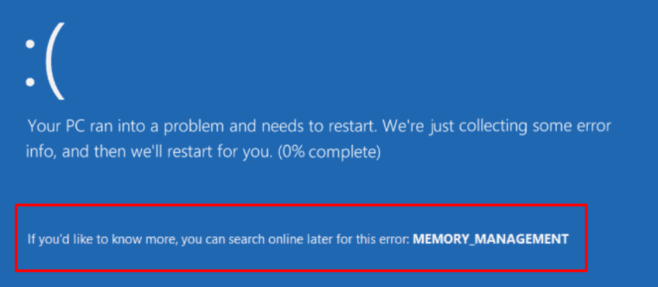 Memory Management Error 