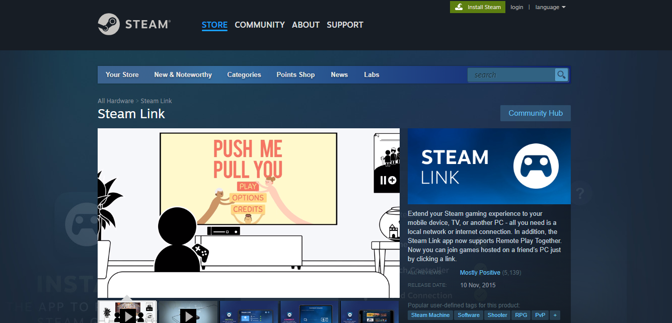Steam link remote desktop for gaming